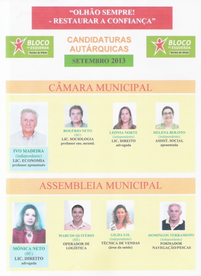 OLHÃO SEMPRE! - RESTAURAR A CONFIANÇA